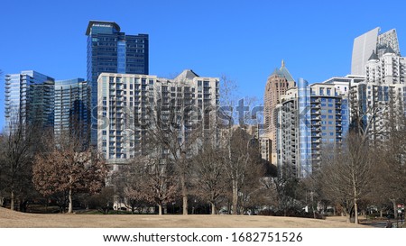 The Atlanta, Georgia skyline on a lovely day