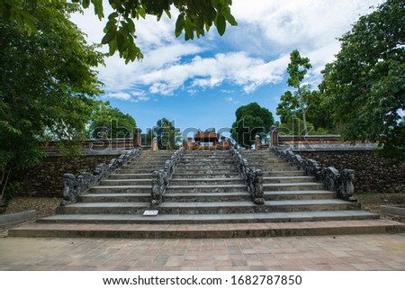 Tomb of Emperor Gia Long (UNESCO World Heritage). A famous Historical site in Hue, Vietnam.Hue is a popular tourist destination of Asia.