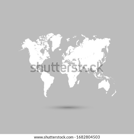 World map. color. vector modern.