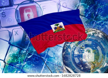 Concept of Haiti national lockdown due to coronavirus crisis covid-19 disease. Country announce movement control order emergency state restrictions to combat the spread of the virus.
