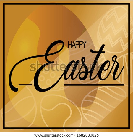 Happy easter card. Easter eggs background - Vector illustration