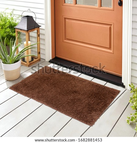 Classic & Beautiful Colorful Woolen & Cotton Doormat For home entrance and bathroom door mat For Interior Decoration Royalty-Free Stock Photo #1682881453