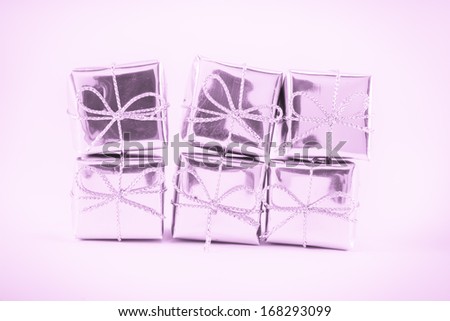 Gift box with purple shade