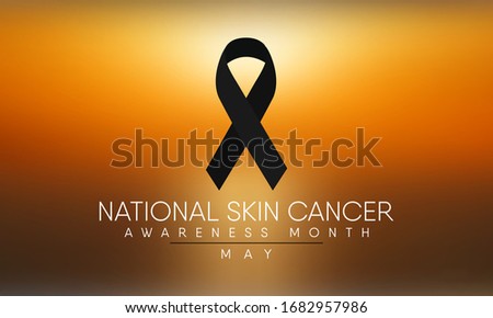 Vector illustration on the theme of Melanoma and skin cancer detection, prevention and awareness month of May.