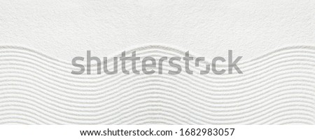 Zen pattern in white sand Royalty-Free Stock Photo #1682983057
