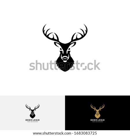 Deer logo stock vector template