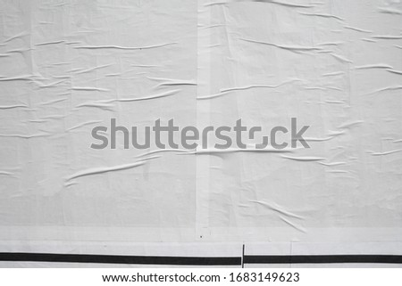 Creative urban street style white empty paper concept from weathered plastered paste up bill posters Royalty-Free Stock Photo #1683149623