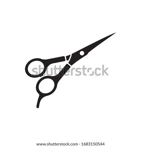 Vector icon of scissors for cutting hair.