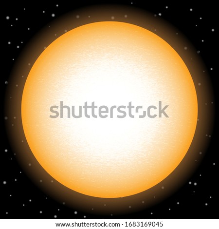 sun star illustration on a starry background