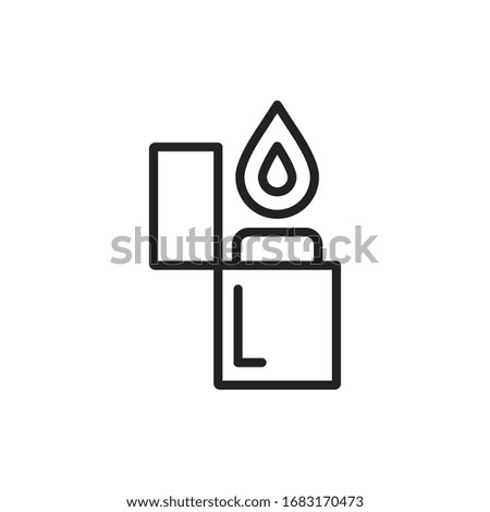 Simple lighter line icon. Stroke pictogram. Vector illustration isolated on a white background. Premium quality symbol. Vector sign for mobile app and web sites.
