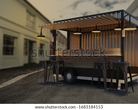 Bar mobile for events, foodtruck mockup
 Royalty-Free Stock Photo #1683184153
