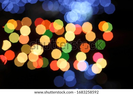 colorful and defocused lights textures at night