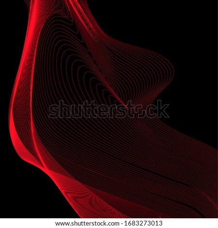 Red abstract fair effect on black background