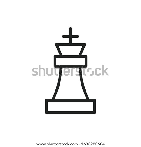 Simple chess line icon. Stroke pictogram. Vector illustration isolated on a white background. Premium quality symbol. Vector sign for mobile app and web sites.