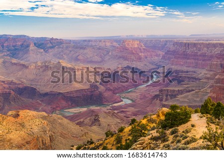 Grand Canyon, Arizona, USA at dawn from the south rim. Royalty-Free Stock Photo #1683614743