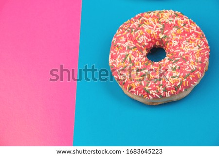 delicious donuts on a bright background
