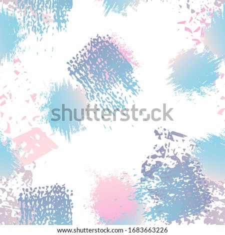 Splatter Brush Stroke Surface. Watercolor Endless Repeating Elements. Splash Print. Artistic Creative Black and White Watercolor Overlay Surface. Abstract Brush Vector illustration.