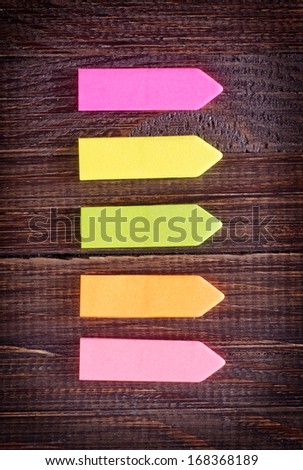 color sheets on wooden boards