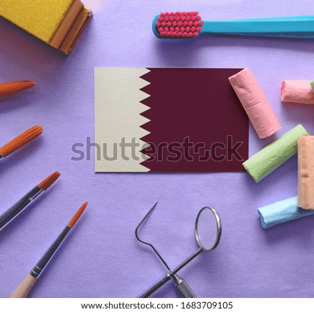 Dentist concept with instruments - Conceptual image of dental healthcare system of Qatar