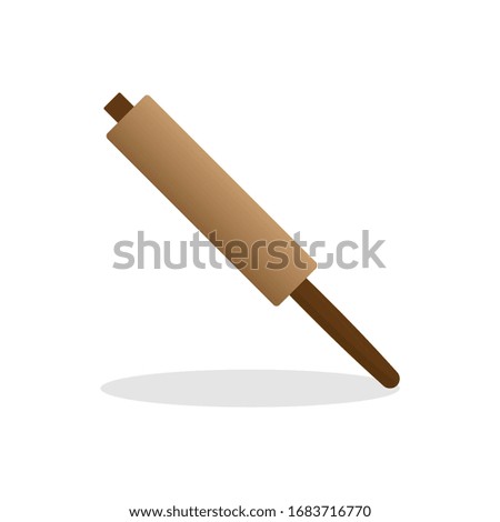 Rolling pin vector illustration, tools in kitchen.