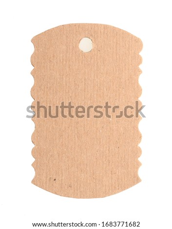 Recycle Paper Blank tag on White Background