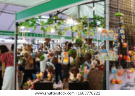 Abstract blurred photo of Ceramic sales festival