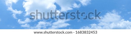 Beautiful blue sky panorama background , Blue Sky with white cloud background 
