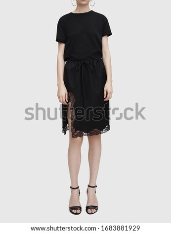 Find the Little Black Dress for Your Figure, Plus Size Black or blue Dresses, The Little Black Dress with white background