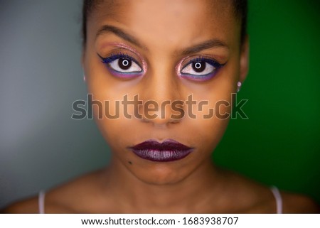 portrait of a black girl posing