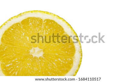 Lemon slices on a white background

