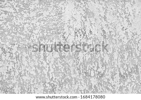 Structural contrasting concrete wall plaster. Gray textured background.                         