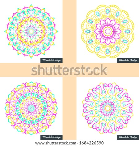 Mandala pattern for Mehndi, Henna, Yoga, Tattoo, Decoration. Mystic, oriental, alchemy ornament. Coloring book page. Vector illustration.