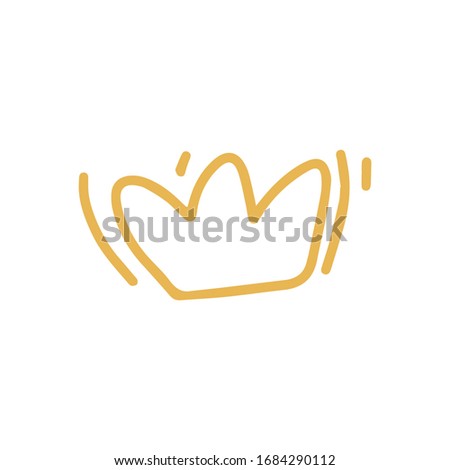 Vector doodle illustration. Line crown can be used for wallpapers, pattern fills, web page backgrounds,surface textures.