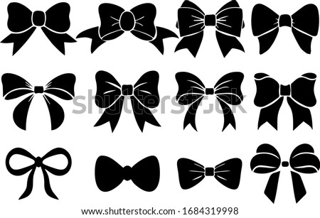 Illustration set of bow tie, Bows set isolated on background, Vector illustration Eps, Epş fıle, bow tie eps Royalty-Free Stock Photo #1684319998