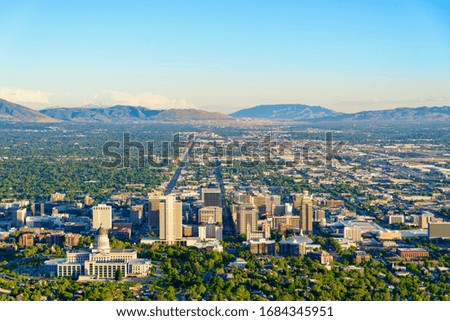 Dusk over Salt Lake City, Utah
