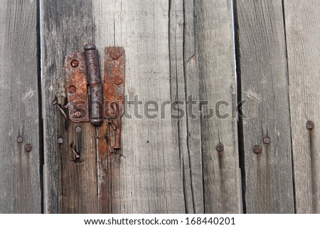 Old wooden fence. Macro.