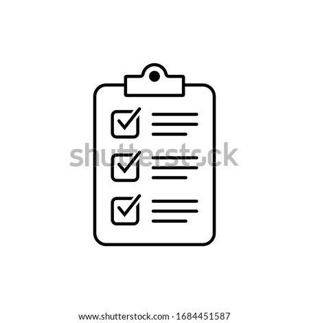 Clipboard line icon. Checklist sign symbol for web site and app design. Royalty-Free Stock Photo #1684451587