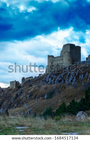 amazing rocca calascio castle view in abruzzo mountains