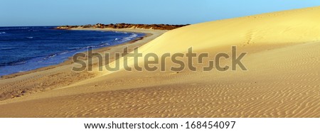 Large panorama of an Australian coastal landscape - picture taken in ningaloo national park