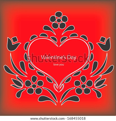 Happy Valentines Day background with place for your text. I Love You background.14 February.Vector illustration