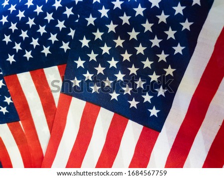 
small flags of the usa, stars and stripes, National day decoration