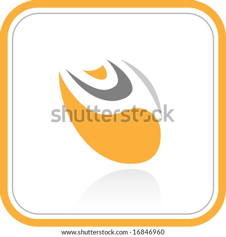 Vector abstract internet icon. Orange set. Simply change. Other abstract icons you can see in my portfolio.