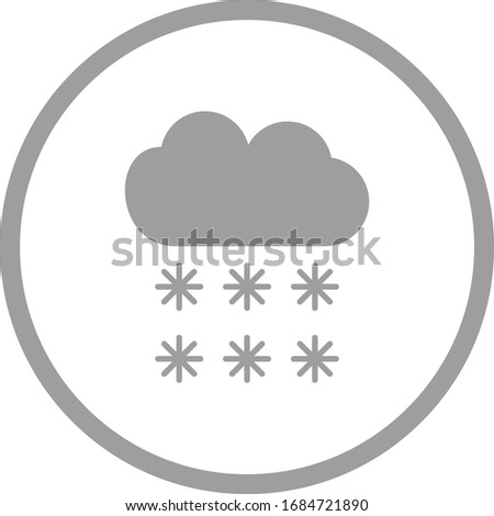 Beautiful Snowfall Glyph Vector Icon