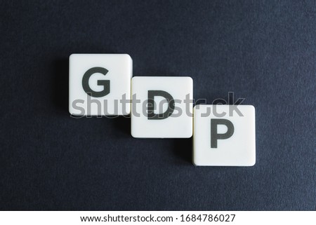 Gross domestic product (GDP) fall concept and economic crisis. High resolution photography.
