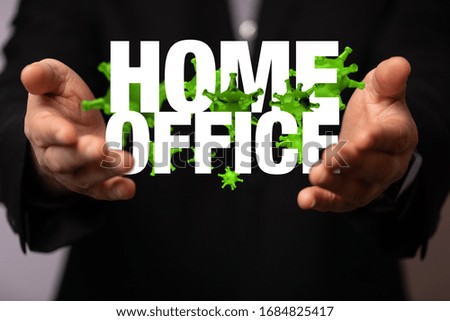 Home office cause of corona of self quarantine digital
