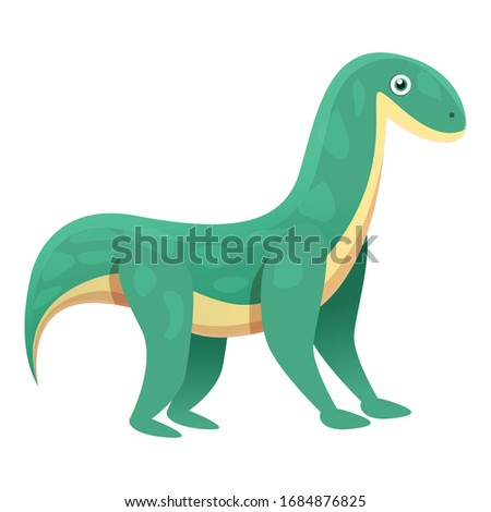 Brontosaurus icon. Cartoon of brontosaurus vector icon for web design isolated on white background