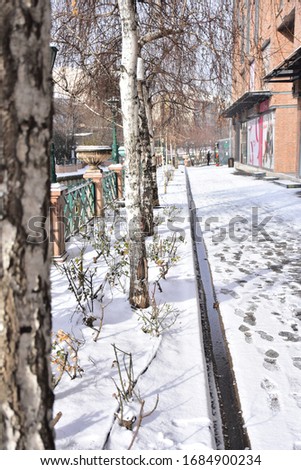 Snowy street pics in Turkey