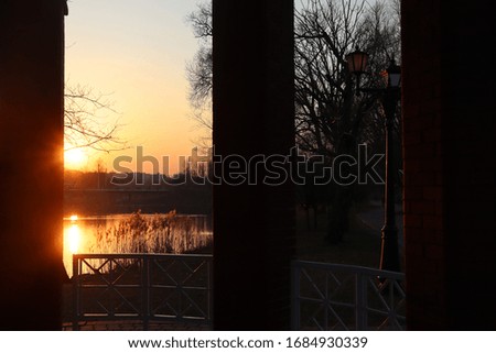 gorgeous sunset in Belarus during world virus pandemic