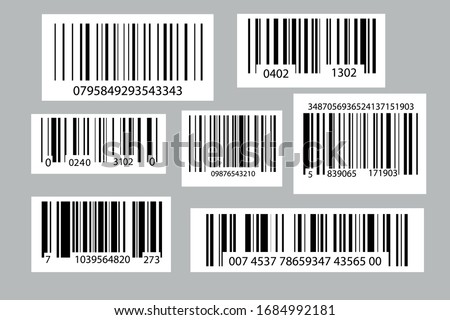 Barcodes collection. Vector code information. Industrial coding information.