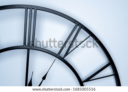 Simple style wall clock with woman number, On three.